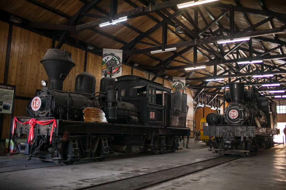 Old steam locomotives in Fenqihu