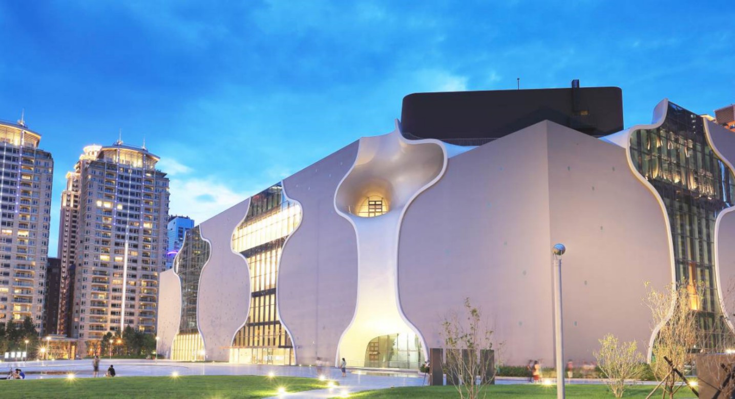 Night view of National Taichung Theater, Taiwan