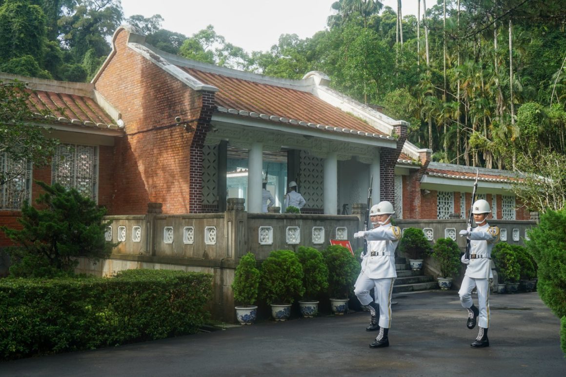 The ceremony takes about 10 minutes and involves five guards.